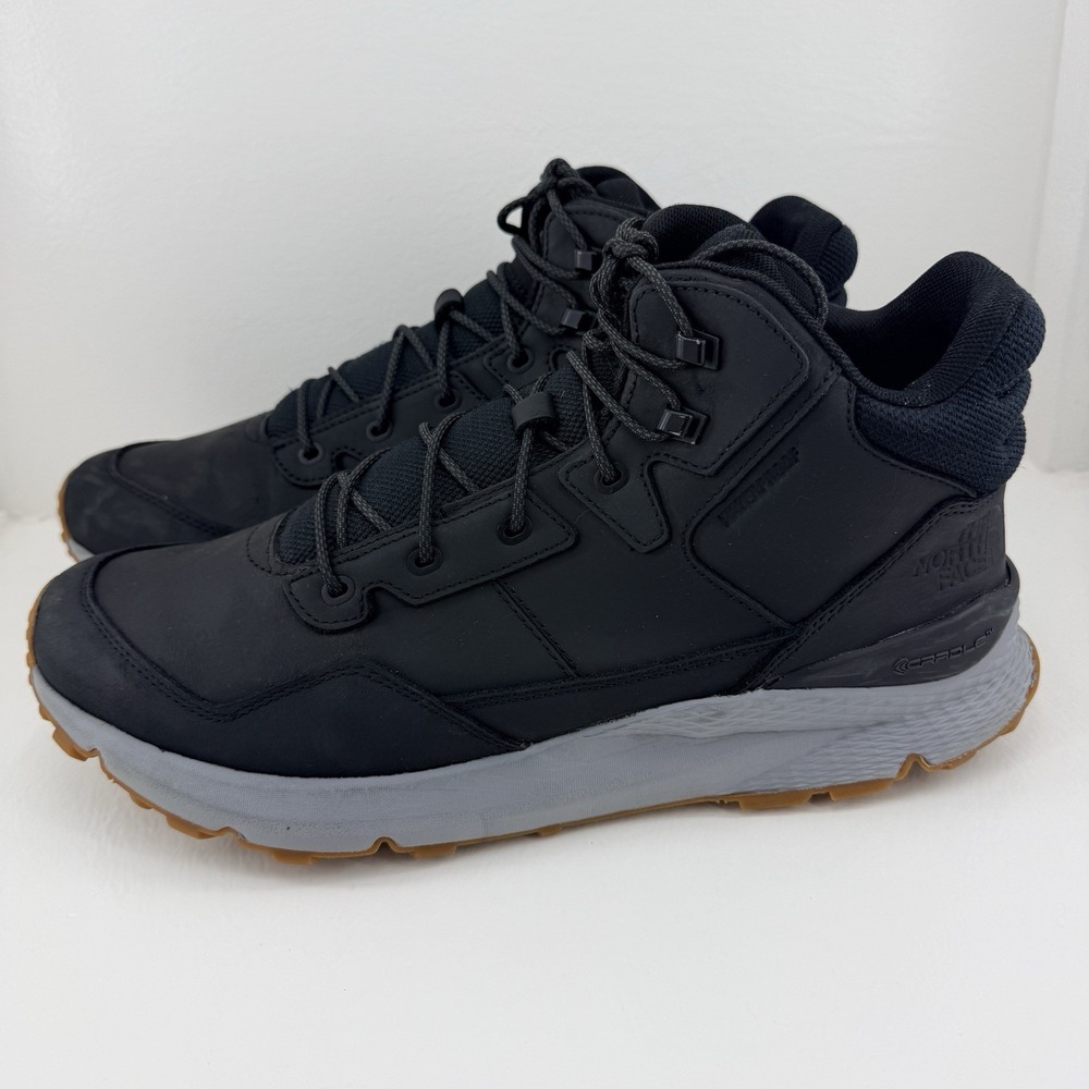 The North Face Vals II Mid Leather Waterproof Boots Mens 12 Black NF0A819J